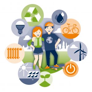 Logo des Energieeinsparprojektes Potsdamer Schulen